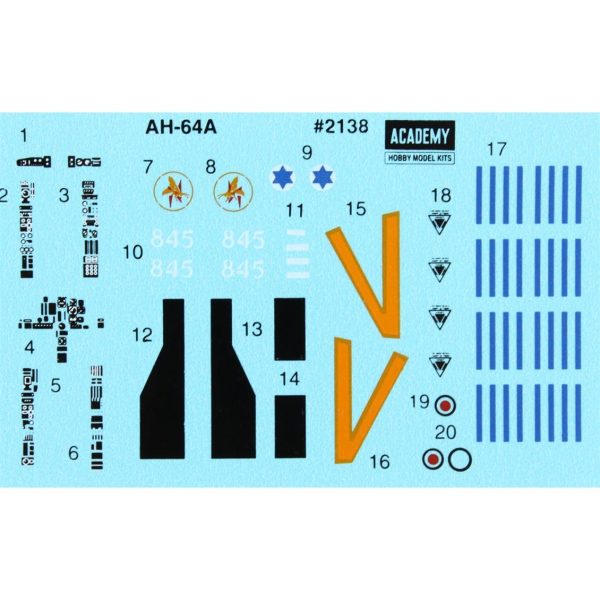 Academy 12488 İsrail Kara Kuvvetleri AH-64A Helikopter - Görsel 3