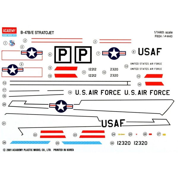 Academy 04443 B-47B/E Stratojet - Görsel 4