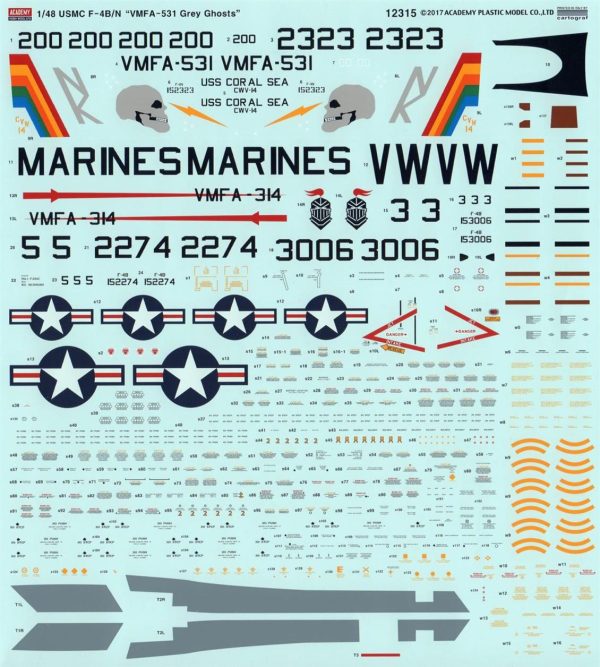 Academy 12315 USN F-4N VMFA-531 Gray Ghosts - Görsel 5