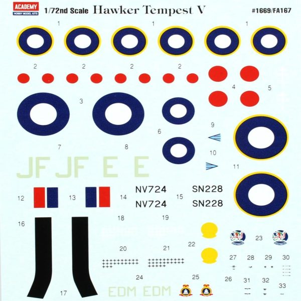 Academy 12466 Hawker Tempest V Royal Airforce AK - Görsel 4