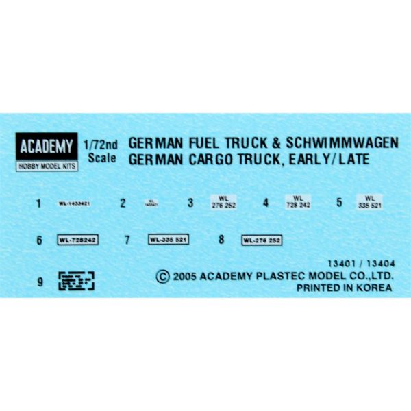 Academy 13404 Alman WWII Kargo Kamyonları - Görsel 3