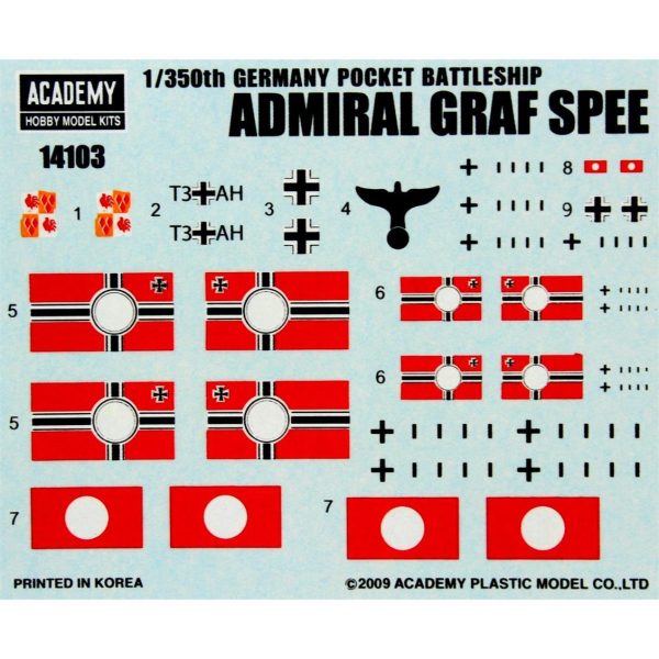 Academy 14103 Admiral Graf Spee - Görsel 4