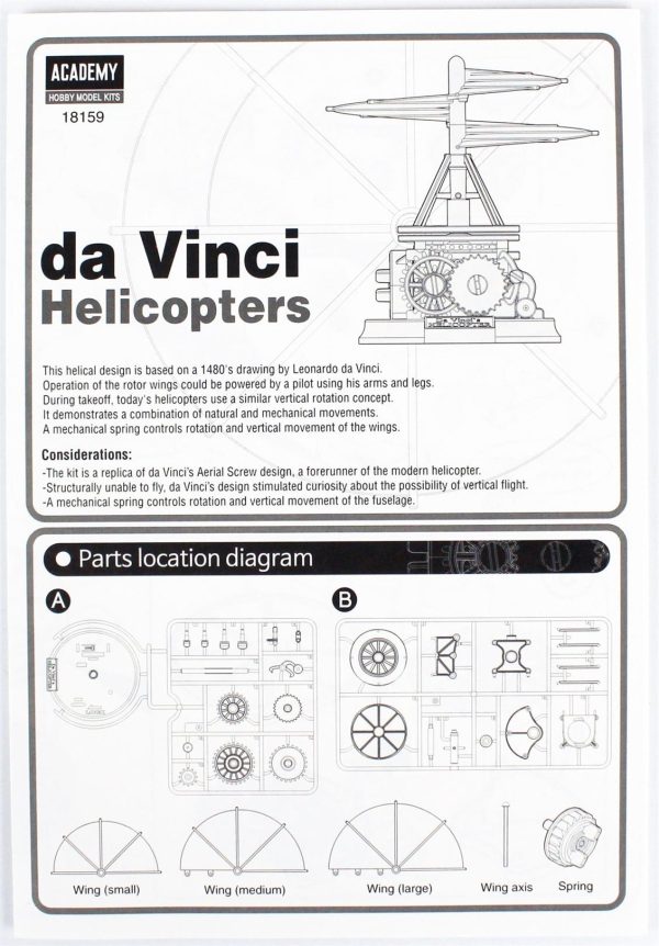 Academy 18159 Da Vinci Helikopter - Görsel 3