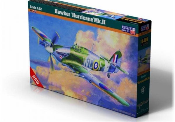 Mistercraft D208 1/72 Hawker Hurricane Mk.IIc Savaş Uçağı Plastik Model Kiti