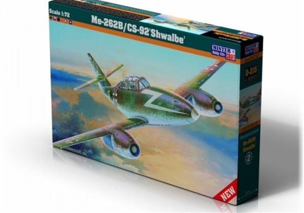 Mistercraft D215 1/72 Me-262B-1a (Çift Koltuk) Savaş Uçağı Plastik Model Kiti