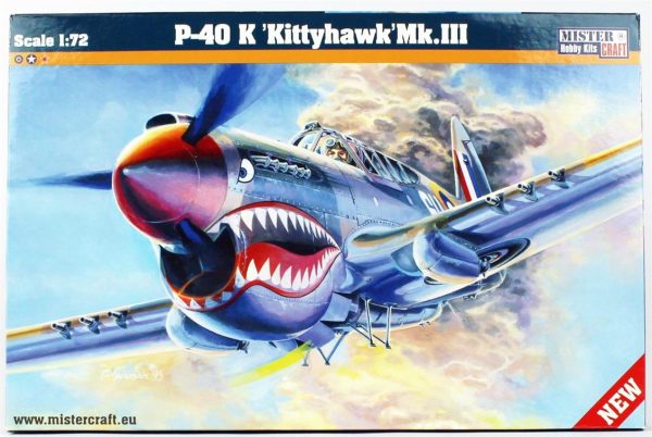 Mistercraft D220 1/72 P-40 K Kittyhawk Mk.III Savaş Uçağı Plastik Model Kiti