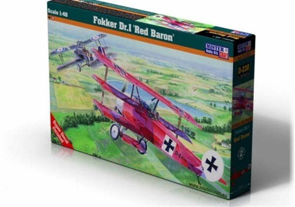 Mistercraft D230 1/48 Fokker Dr.I (Kızıl Baron) Savaş Uçağı Plastik Model Kiti