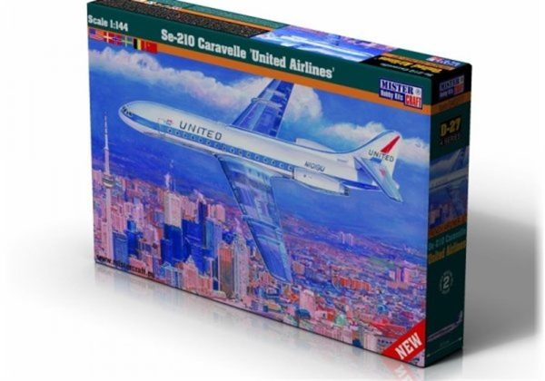 Mistercraft D027 1/144 Se-210 United Airlines Yolcu Uçağı Plastik Model Kiti