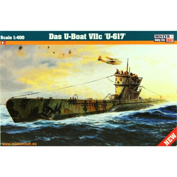 Mistercraft D290 1/400 Das U-Boat VIIC (U-617) Denizaltı Plastik Model Kiti