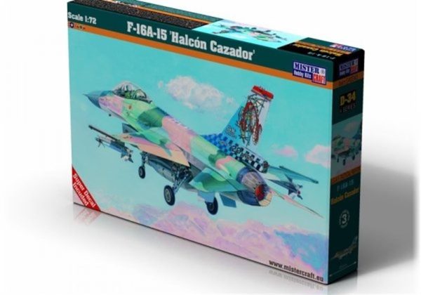 Mistercraft D034 1/72 F-16A-15 (Avcı Şahin) Savaş Uçağı Plastik Model Kiti
