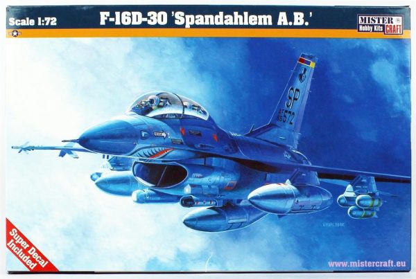 Mistercraft D082 1/72 F-16D-30 (Spadahlem A.B.) Savaş Uçağı Plastik Model Kiti