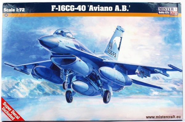 Mistercraft D090 1/72 F-16C-40 (Aviano A.B.) Savaş Savaş Uçağı Plastik Model Kiti