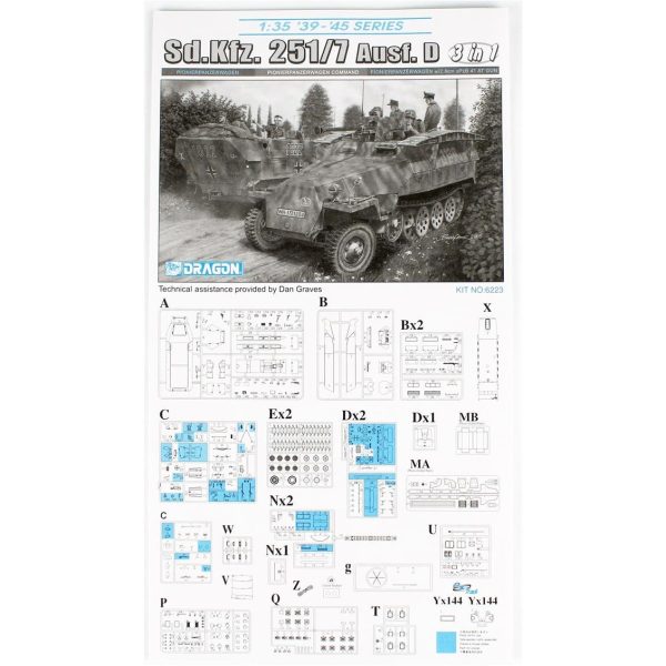 Sd.Kfz. 251/7 Ausf. D (3 in 1) Personel Taşıyıcı Plastik Model Kiti