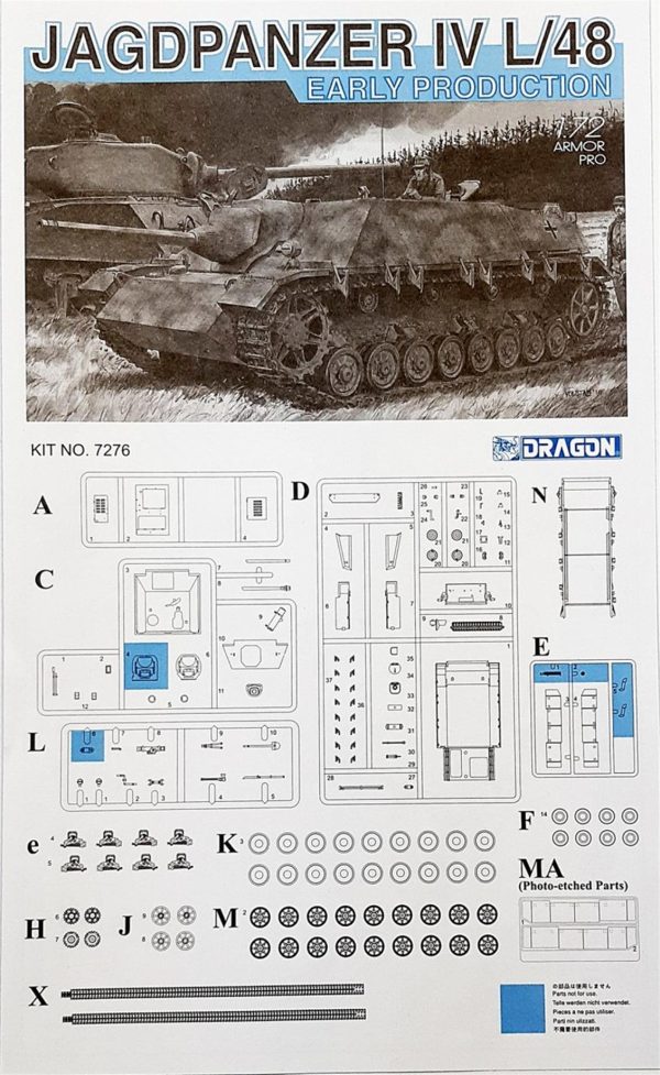 Dragon 7276 Jagdpanzer IV l/48 Erken Dönem Tank - Görsel 3