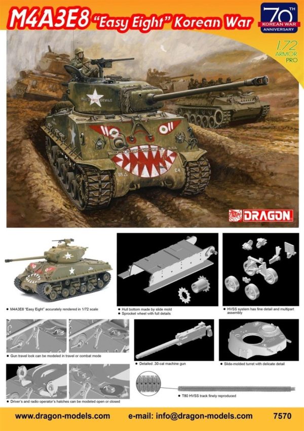 M4A3E8 (Easy Eigh) Kore Savaşı Tankı Plastik Model Kiti