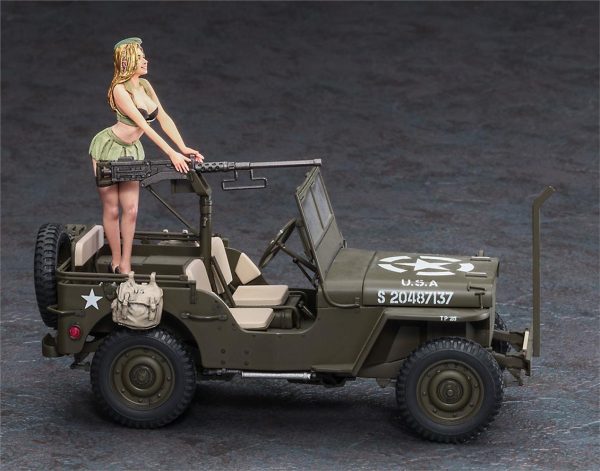 1/4 ton 4x4 Utility Truck (Cal. 50 M2 Machine Gun) w/Blond Girl's Figure