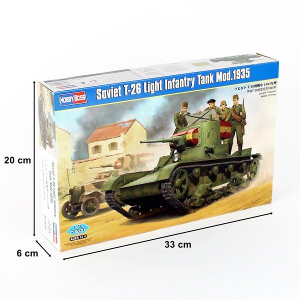 HobbyBoss 82496 Sovyet T-26 Hafif Piyade Tankı Mod.1935 - Görsel 5