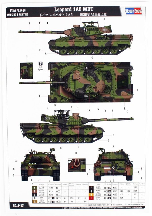 HobbyBoss 84501 Leopard 1A5 - Görsel 4