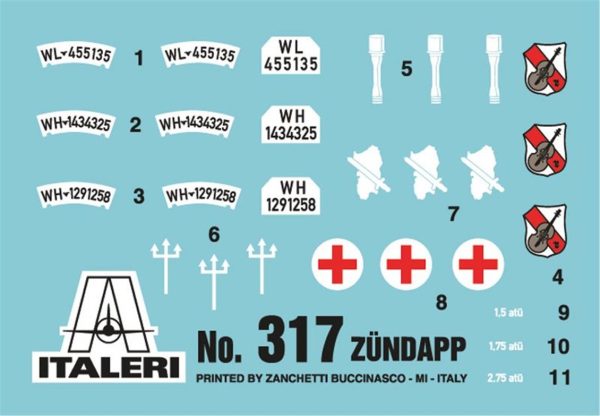 Italeri 0317S Zündapp KS750 Sepetli - Görsel 5