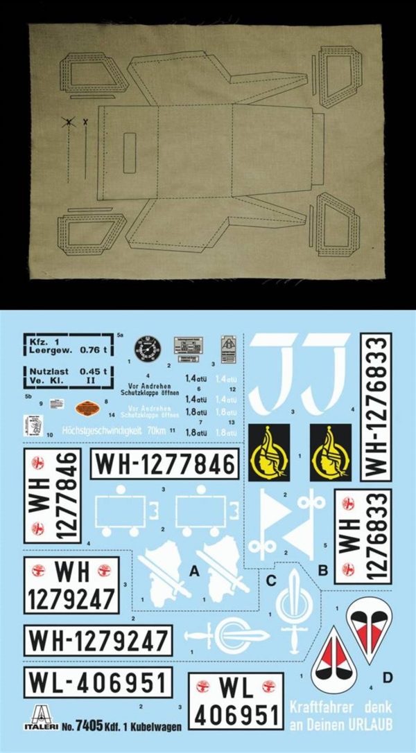 Italeri 7405S Type 82 Kübelwagen - Görsel 8