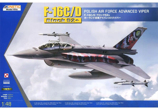 Kinetic K48076 1/48 F-16C/D Block 52+ (Polish Air Force Advanced Viper) Savaş Uçağı