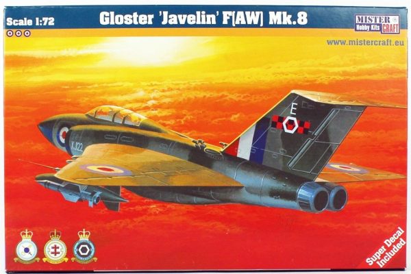 Mistercraft D043 1/72 Gloster Javelin FAW Mk.8 Savaş Uçağı Plastik Model Kiti