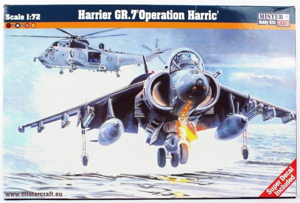 Mistercraft D094 1/72 Harrier GR.7 (Operation Harric) Savaş Uçağı Plastik Model Kiti