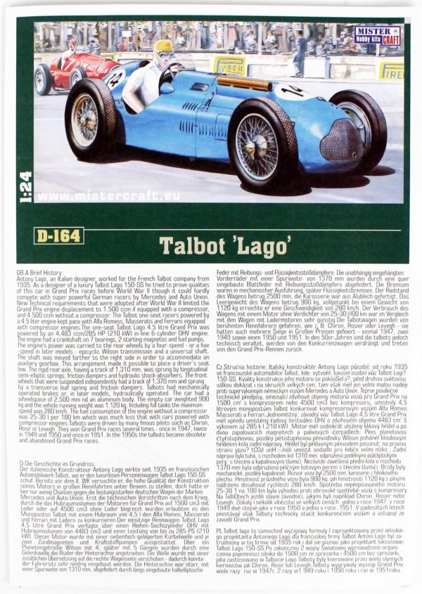 Mistercraft D164 Talbot Lago Yarış - Görsel 3
