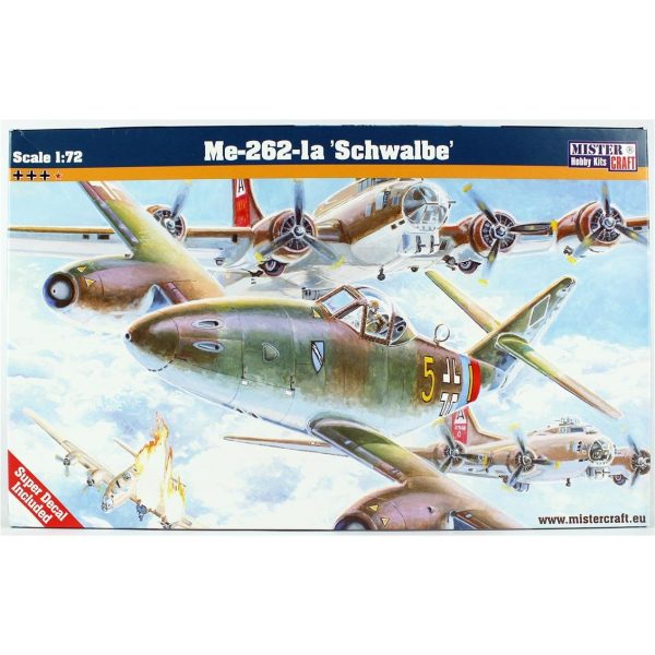 Mistercraft E060 1/72 Me-262-1A  (Schwalbe) Savaş Uçağı Plastik Model Kiti