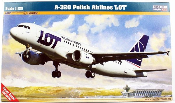 Mistercraft F016 1/125 A-320 Polish Airlines (LOT) Yolcu Uçağı Plastik Model Kiti