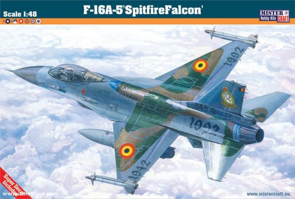 Mistercraft G003 1/48 F-16A Block 5 Spitfire Falcon Savaş Uçağı Plastik Model Kiti