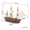 Occre 12009 1/75 Ölçek, HMS Erebus, 68 cm. Yelkenli ve Buharlı Keşif Gemisi, Ahşap Model Kiti - Görsel 5