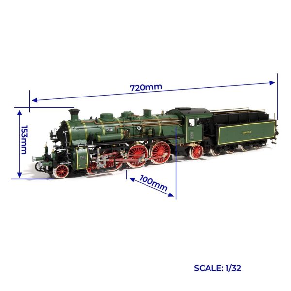 Occre 54002 Bavarian BR-18 Buharlı Lokomotif - Görsel 5