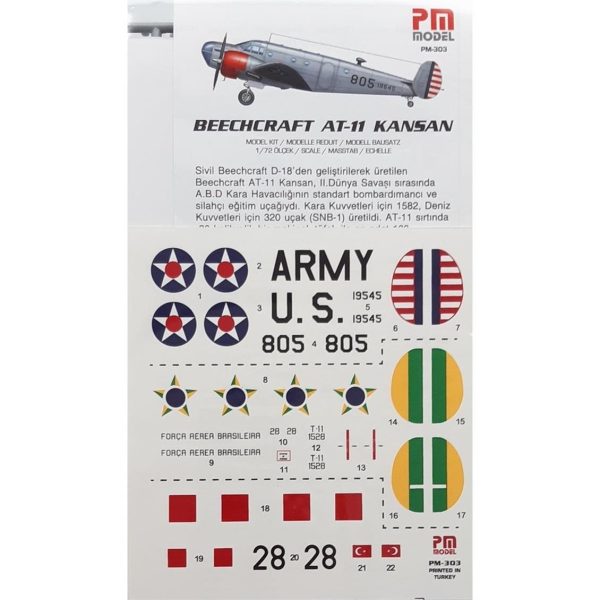 Beechcraft AT-11 Kansan Bombardıman-Eğitim Uçağı
