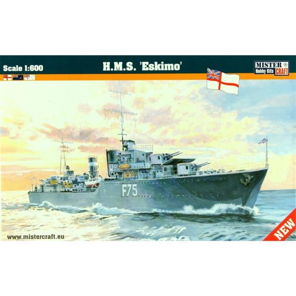 Mistercraft S092 1/600 HMS (Eskimo) Zırhlı Gemi Plastik Model Kiti