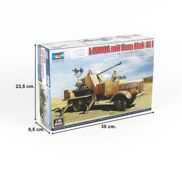 Trumpeter 09595 L4500A ve 5cm Flak 41-II - Görsel 5