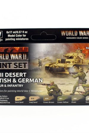 Vallejo 70208 6x18 ml. Desert British & German Armour & Infantry