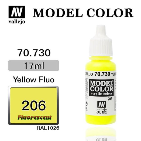 Vallejo 70730 18 ml. (206) Yellow Fluorescent