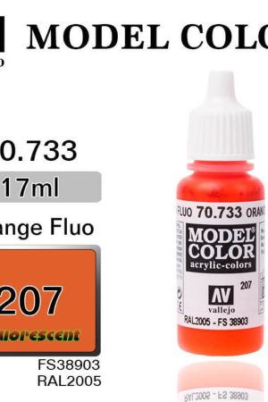 Vallejo 70733 18 ml. (207) Orange Fluorescent