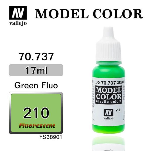 Vallejo 70737 18 ml. (210) Green Fluorescent