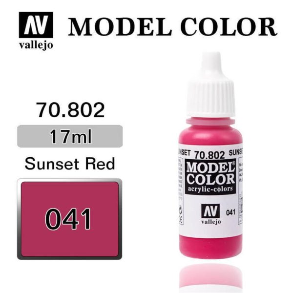 Vallejo 70802 18 ml. (41) Sunset Red-Matt