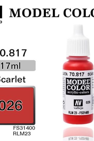Vallejo 70817 18 ml. (26) Scarlet-Matt