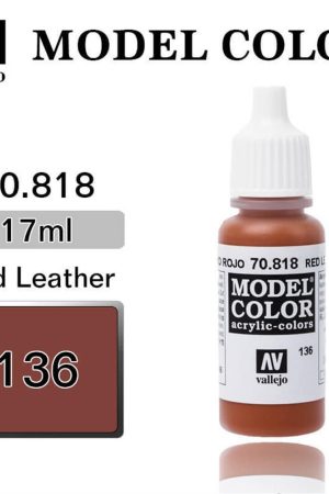 Vallejo 70818 18 ml. (136) Red Leather-Matt