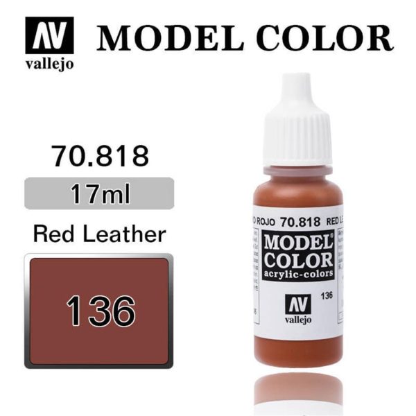 Vallejo 70818 18 ml. (136) Red Leather-Matt