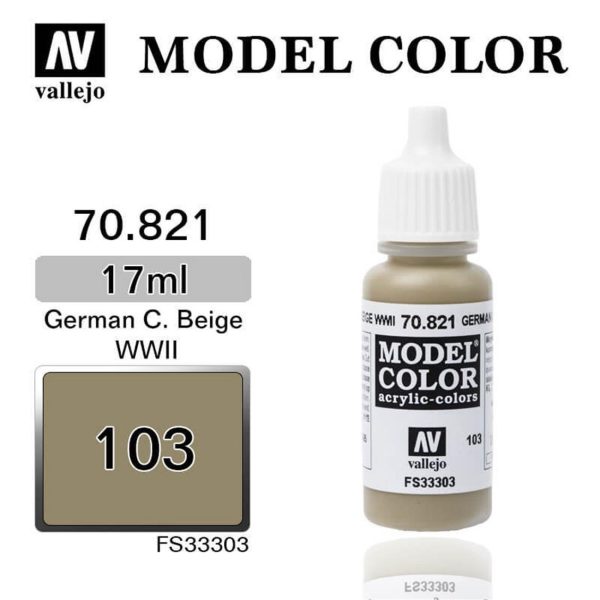 Vallejo 70821 18 ml. (103) German Cam.Beige WWII-Matt