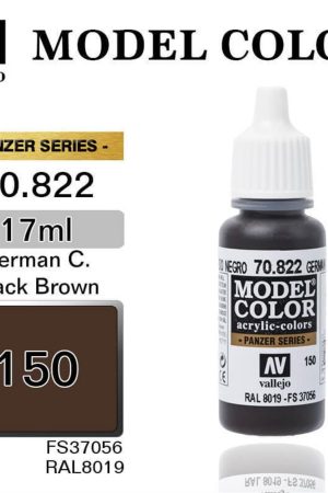 Vallejo 70822 18 ml. (150) German Cam.Black Brown-Matt