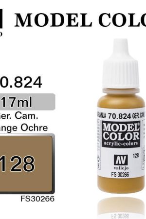 Vallejo 70824 18 ml. (128) German Cam. Orange Ochre-Matt