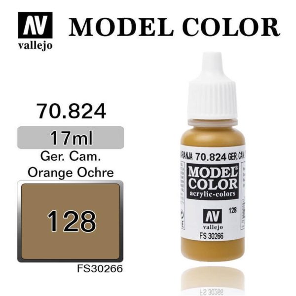 Vallejo 70824 18 ml. (128) German Cam. Orange Ochre-Matt