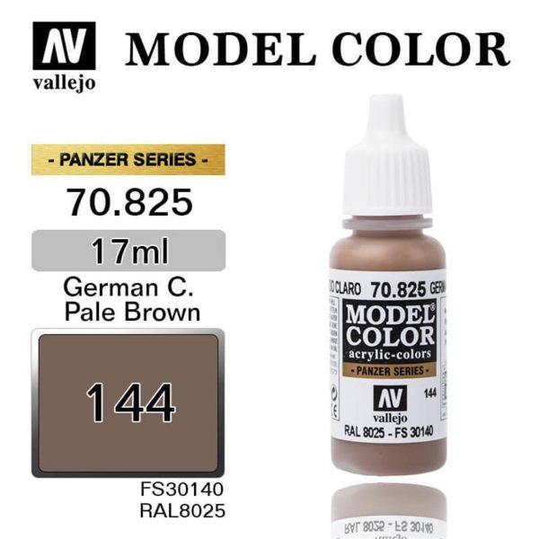 Vallejo 70825 18 ml. (144) German Cam. Pale Brown-Matt