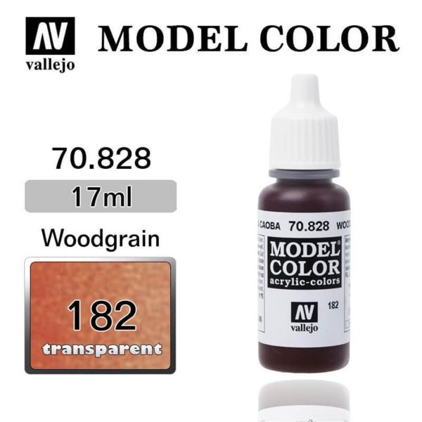 Vallejo 70828 18 ml. (182) Woodgrain-Transparent